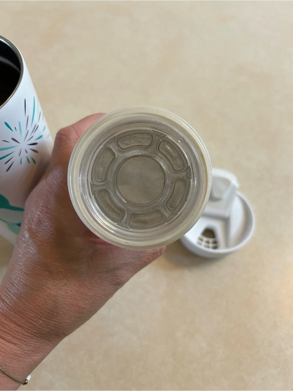 David’s Tea Travel Infuser Insulated Mug Bottle Tumbler stainless